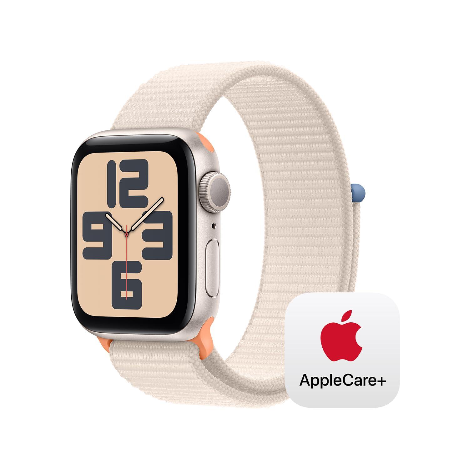 Apple Watch SE (2nd Gen) GPS 44mm: Smartwatch with Starlight Aluminum Case and Sport Band. Fitness & Sleep Tracker, Crash Detection, Heart Rate Monitor