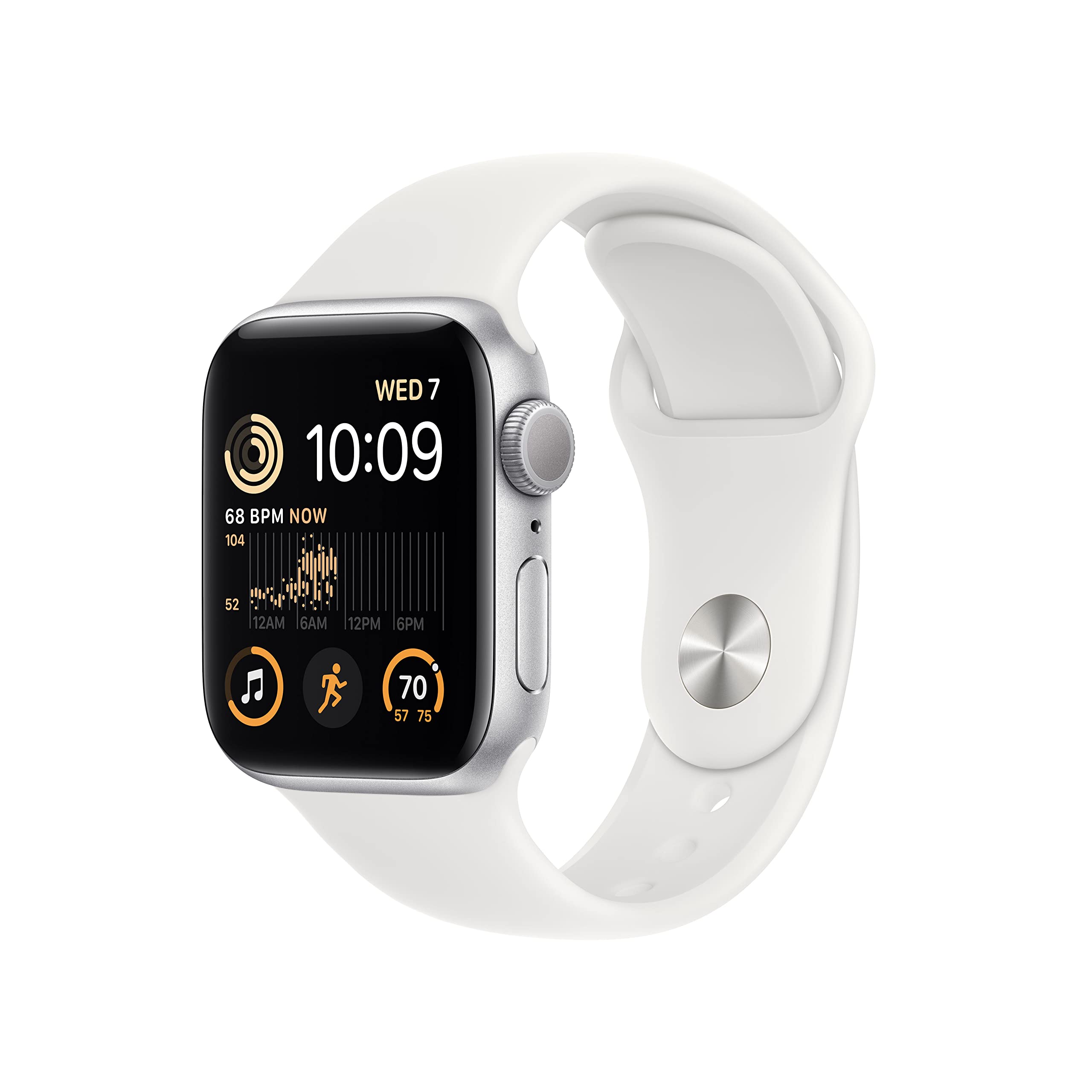 Apple Watch SE (2nd Gen) GPS 44mm: Smartwatch with Starlight Aluminum Case and Sport Band. Fitness & Sleep Tracker, Crash Detection, Heart Rate Monitor