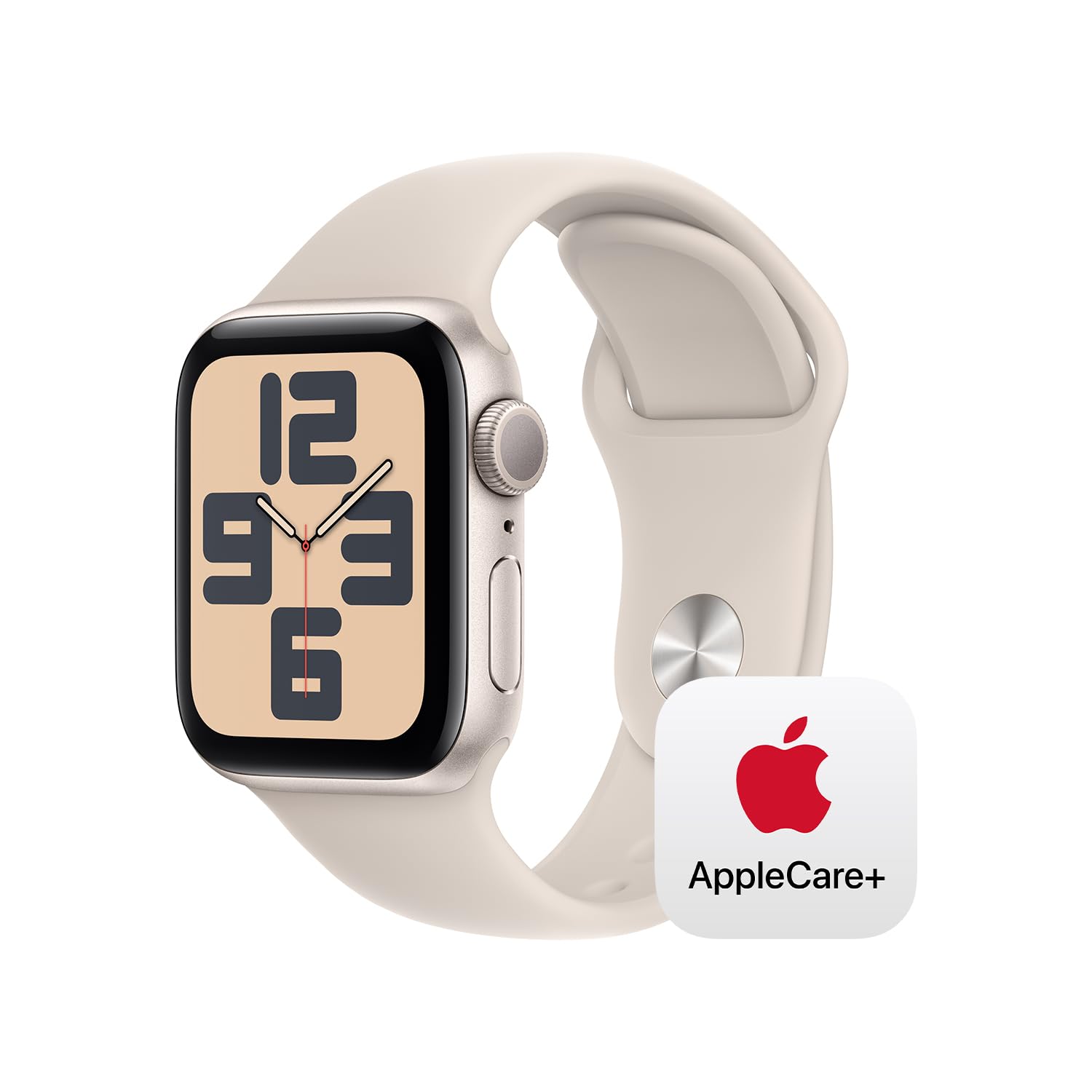 Apple Watch SE (2nd Gen) GPS 44mm: Smartwatch with Starlight Aluminum Case and Sport Band. Fitness & Sleep Tracker, Crash Detection, Heart Rate Monitor