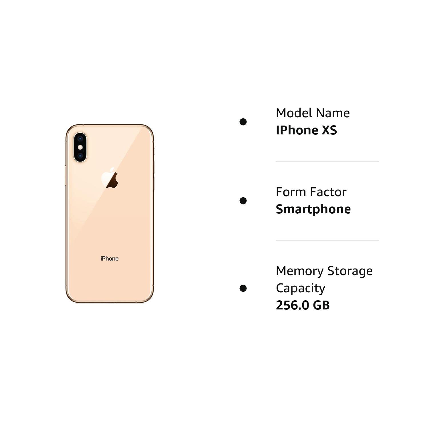 Renewed Apple iPhone XS - 64GB, Gold - Fully Unlocked