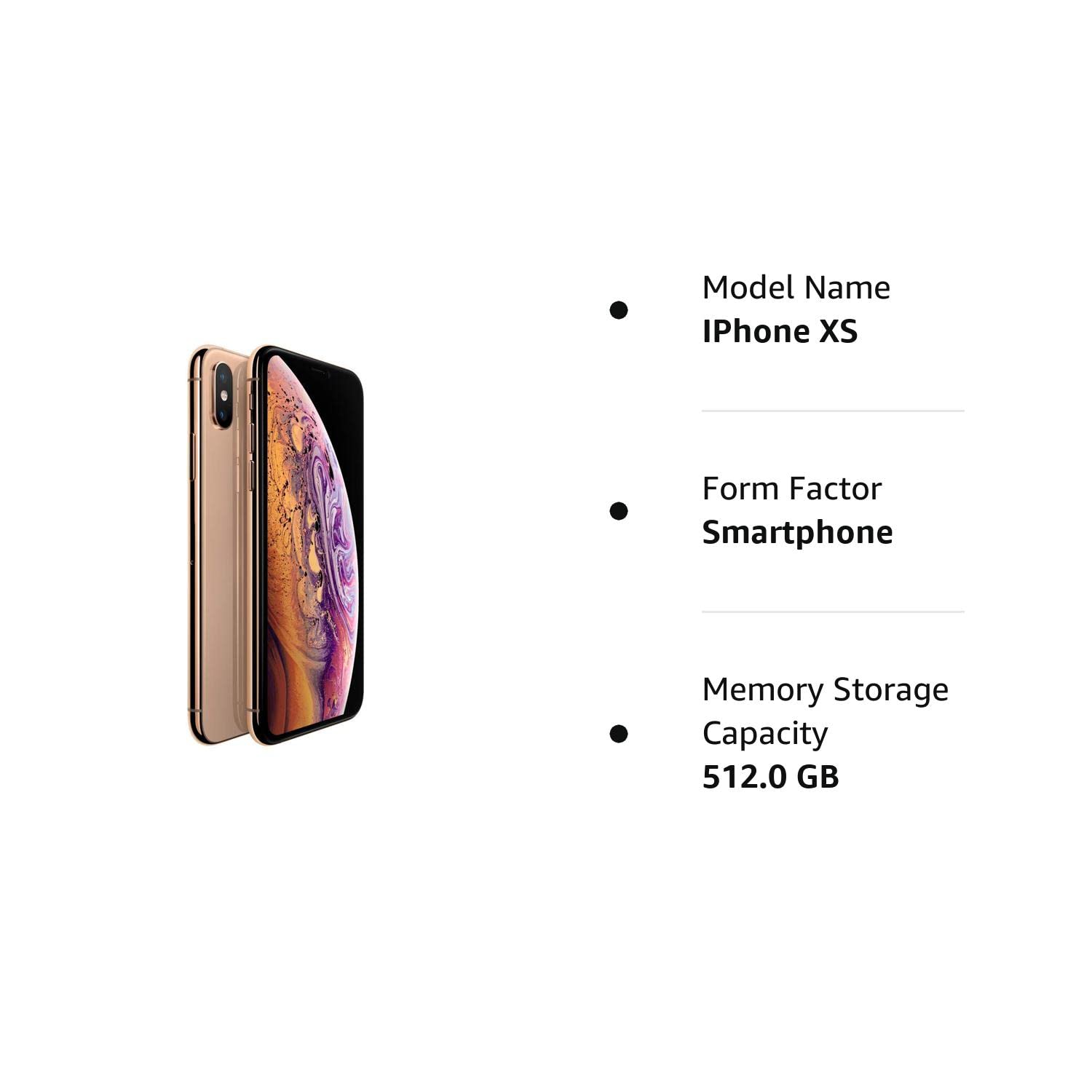 Renewed Apple iPhone XS - 64GB, Gold - Fully Unlocked