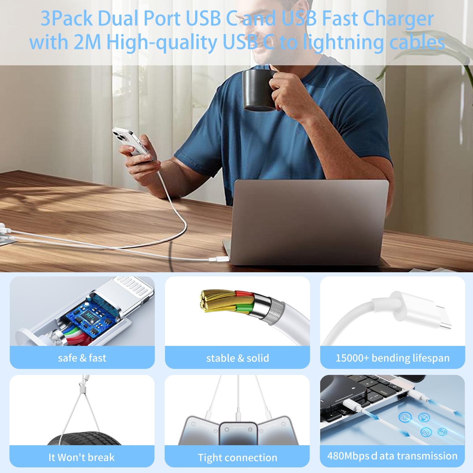 Dual Port iPhone Charger