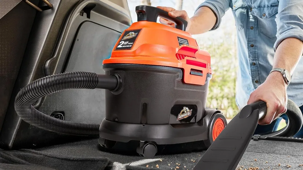 "Armor All Wet/Dry Utility Shop Vacuum: Compact and Powerful Solution for Garage and Home Cleaning"