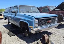 "Classic 1973-1991 GMC Suburban Found in Nevada Junkyard: A Glimpse into the Past"