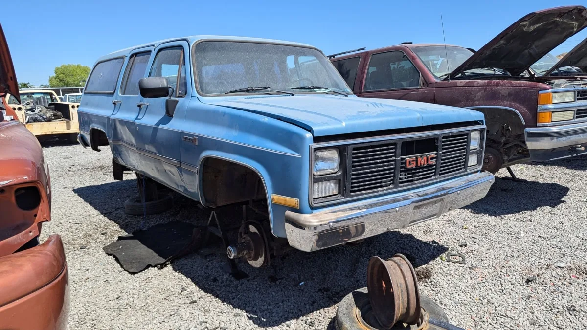 "Classic 1973-1991 GMC Suburban Found in Nevada Junkyard: A Glimpse into the Past"