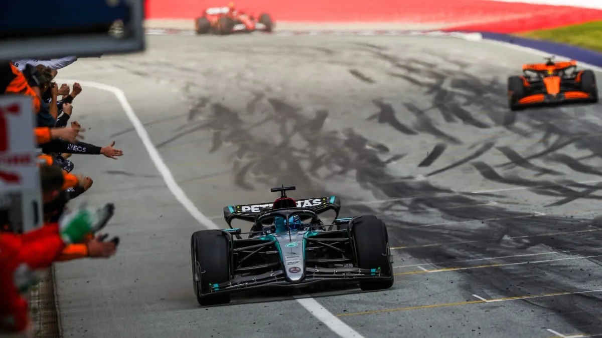 George Russell Claims Dramatic Victory at Austrian GP, Norris and Verstappen Clash