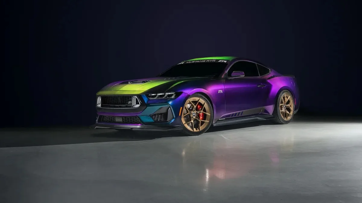 "RTR Vehicles Brings Back Ford Mustang's Mystichrome Paint Color: Changing Hues and New Options for 2024"