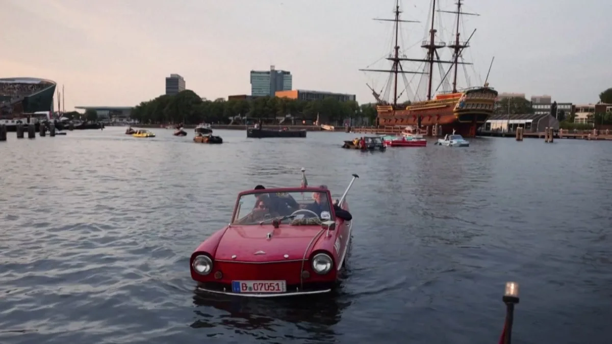 Amsterdam's Last Amphibious Car Parade Signals Environmentally-Friendly Shift