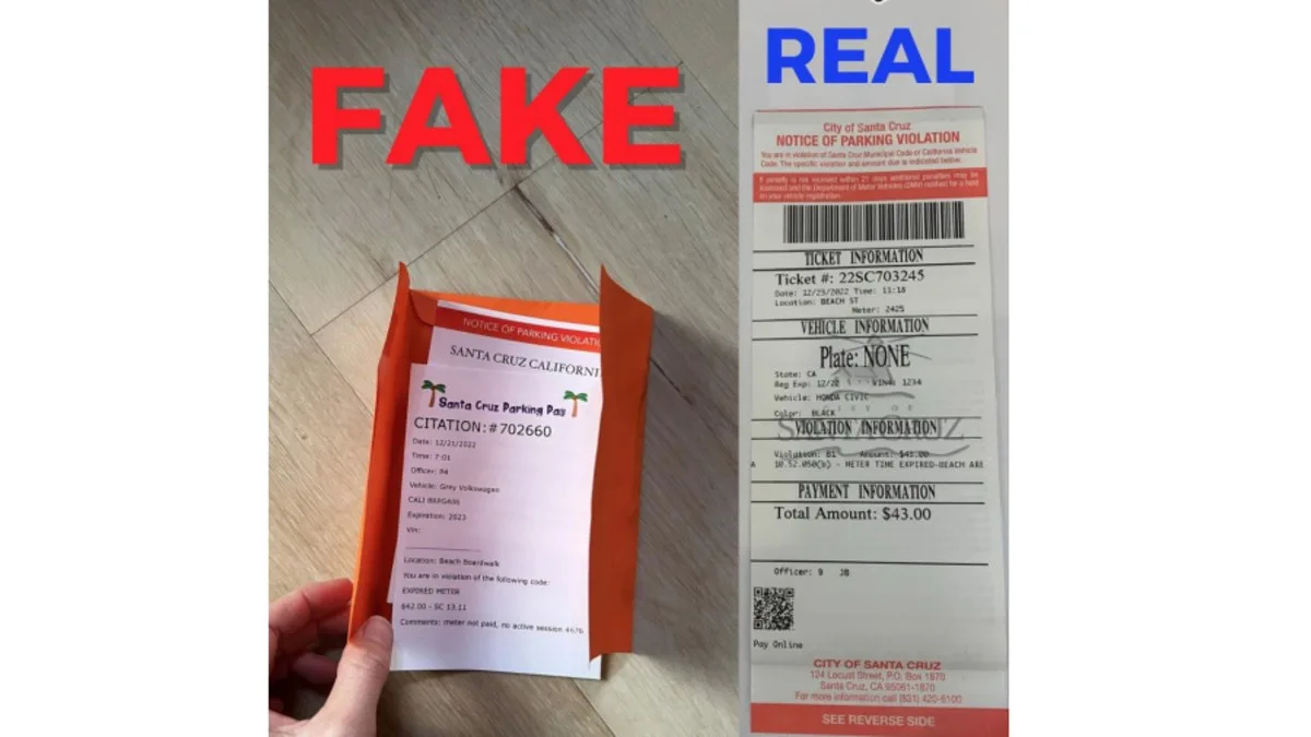 Beware: Scammers Target Drivers with Fake Parking Tickets - Don't Fall for This Common Phishing Scam