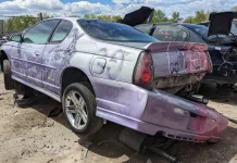 "Customized 2002 Chevrolet Monte Carlo with Disney and Gucci Artwork: A Unique Junkyard Gem"