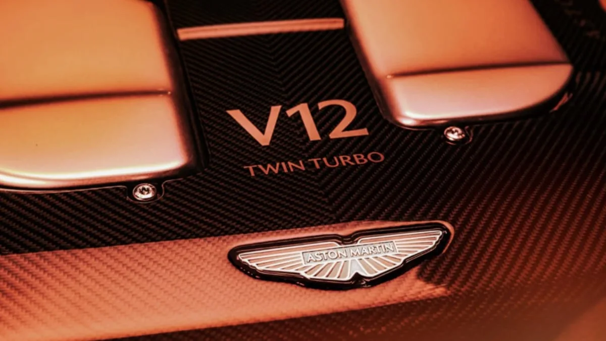 "Experience the Roar of the Aston Martin V12 Engine: Get a Sneak Peek of the Supercar's Power"