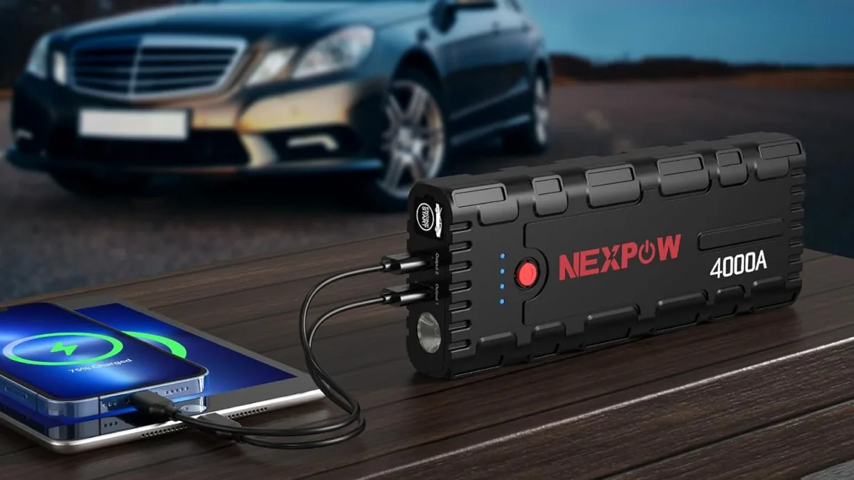 Get a Powerful and Convenient Nexpow G17 S40 4000A Peak Car Jump Starter for 46% off at Amazon