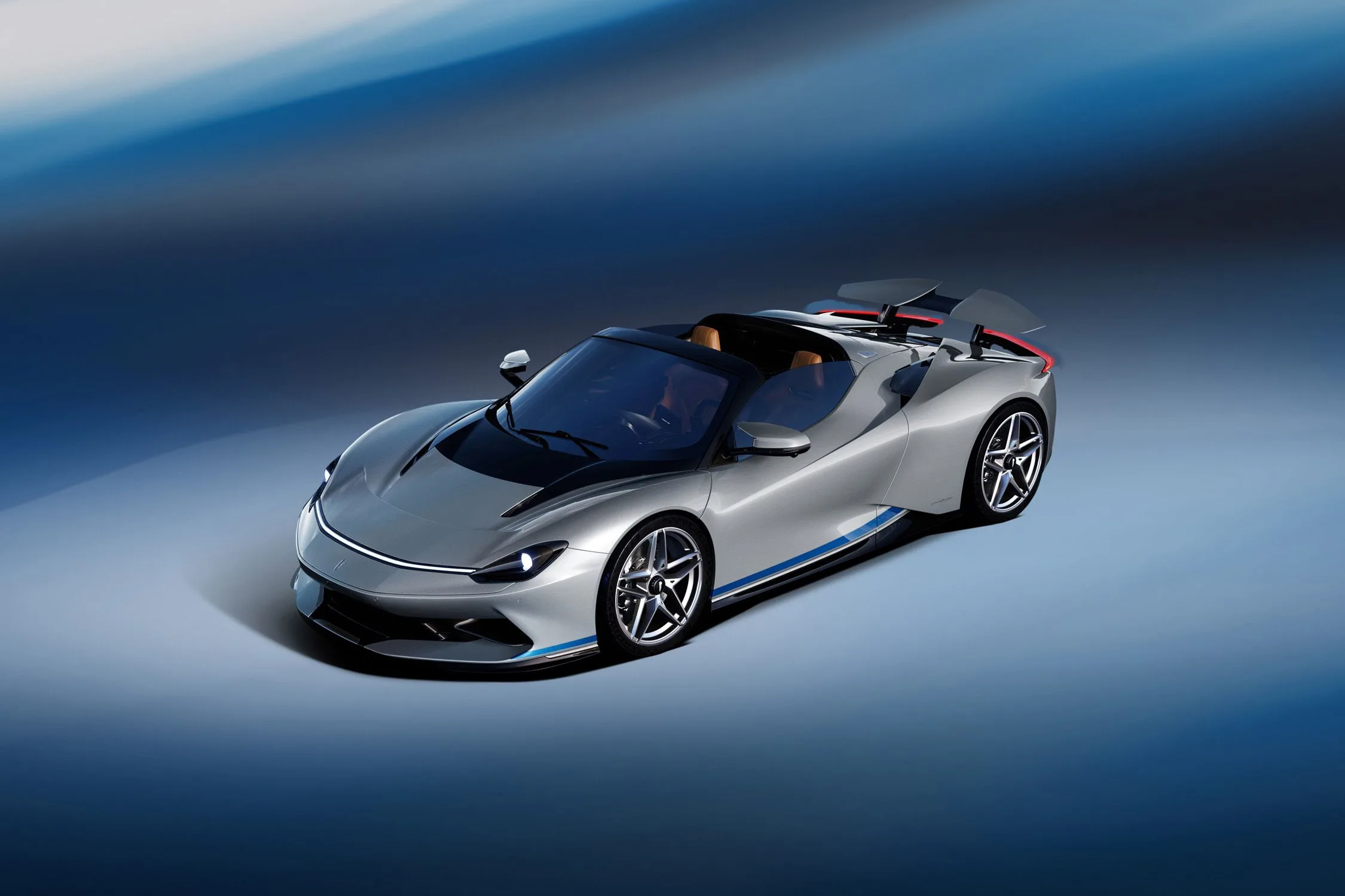 "Pininfarina Battista Targamerica: A Bespoke Open-Top Hypercar with a Cigar Holder"