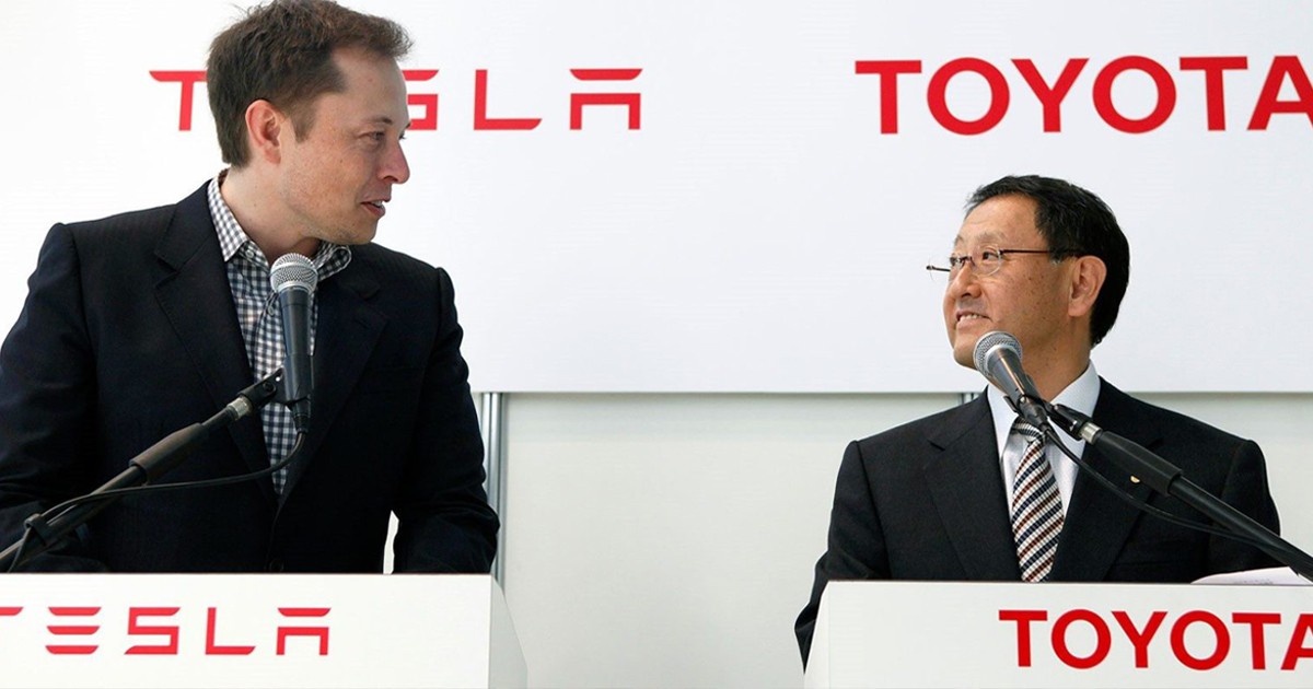 Tesla collaboration shop with toyota